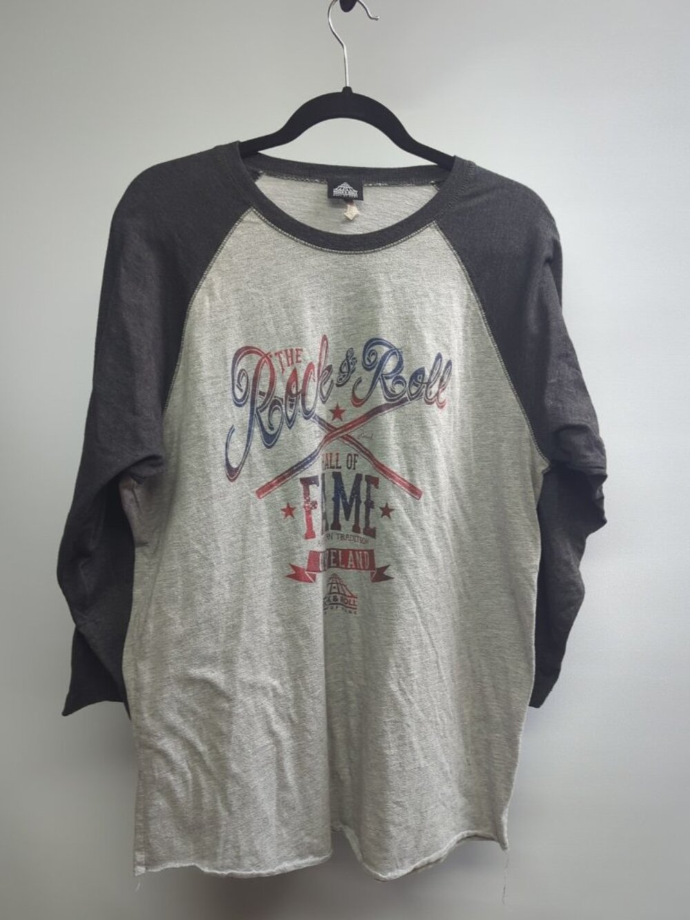 The Rock & Roll Hall of Fame Music Television Cleveland Mens Shirt Gray Size Lrg